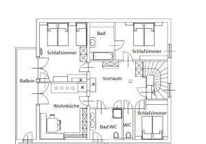 Plán poschodí v ubytovaní Haus Andrea Unterberger