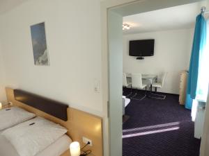 TV a/nebo společenská místnost v ubytování Panoramahotel