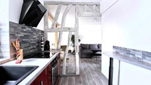 Η κουζίνα ή μικρή κουζίνα στο Eco-Appart'hôtel Rouen - BDE