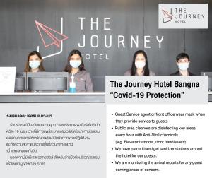 Certifikát, hodnocení, plakát nebo jiný dokument vystavený v ubytování The Journey Hotel Bangna