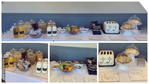 a group of four pictures of food in jars at The Castle Hotel in Berwick-Upon-Tweed