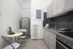 Kuchyňa alebo kuchynka v ubytovaní Kolonos, a renovated apartment + 3 fotografie