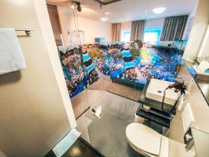Koupelna v ubytování Hotel Schwertfirm