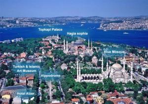 a view of the city of tokyo and its landmarks at Alzer Hotel Special Class in Istanbul