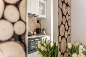 Kuchyňa alebo kuchynka v ubytovaní Apartamenty Smrekowa Turnia