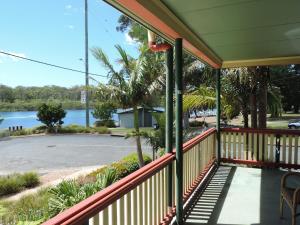 a view of the water from the porch of a house at Sussex Shores in Sussex Inlet