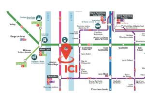 a map of the toronto subway map at NOCNOC - Le Rayonnant in Lyon