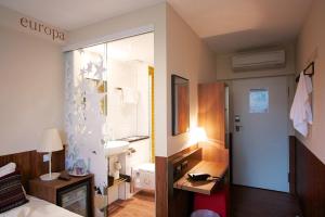 Koupelna v ubytování Hotel Europa Life