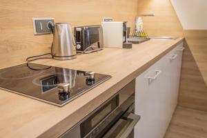 Kuchyň nebo kuchyňský kout v ubytování Business Studio Andel, 10 min to Centre, NETFLIX, Paid Parking + 13 fotografií