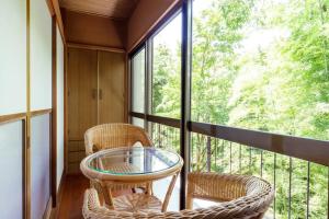 Balkón nebo terasa v ubytování Atami Bamboo Hill