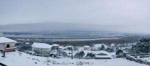 House with View in Amfithea during the winter