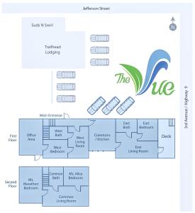 Plano de The Vue B&B