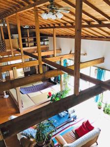 an overhead view of a living room with a ceiling at 銀河荘-Galaxy Guesthouse 12歳以下不可 in Hachijo