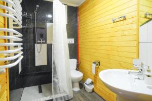 Koupelna v ubytování Hotel Galushko