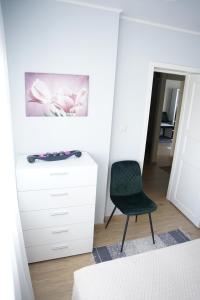 Postel nebo postele na pokoji v ubytování Liivaoja Apartment