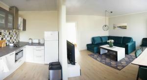 Kuchyň nebo kuchyňský kout v ubytování Liivaoja Apartment