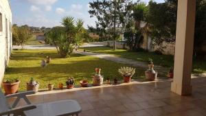 A garden outside Masseria Cricelli