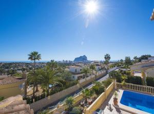 an aerial view of a villa with a swimming pool at Villa Cometa - Plusholidays in Calpe