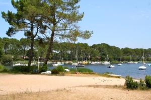 En strand vid eller i närheten av semesterhuset