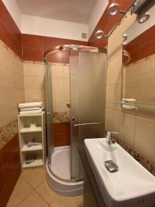 Kúpeľňa v ubytovaní P&J Apartamenty Św. Krzyża