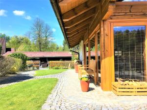 Ein Garten an der Unterkunft Chata pod Rejvízem