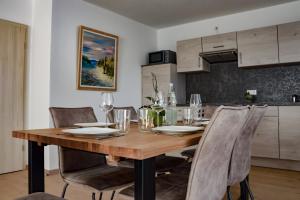 Dapur atau dapur kecil di Gästehaus Munk