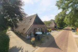 an aerial view of a church at Appartement "in de wolken" in Gees in Gees