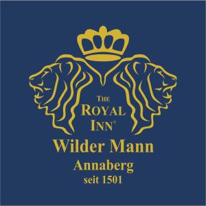 a logo for the royal inn wildlife mankeepers set at The Royal Inn Wilder Mann Annaberg in Annaberg-Buchholz