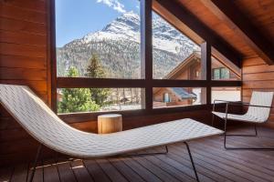 Üldine mäevaade või majutusasutusest Hotel Allalin Saas-Fee pildistatud vaade
