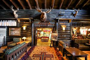 a store with antlers hanging on the wall at El Tovar - Inside the Park in Grand Canyon Village
