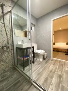 Ванная комната в Hotel Brown - Zhongzheng