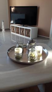 TV a/nebo společenská místnost v ubytování Urlaub Nord-Ost