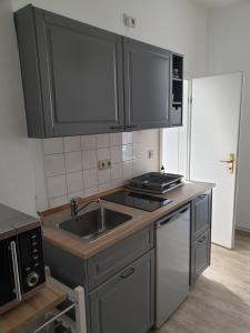 Kuchyň nebo kuchyňský kout v ubytování Haus Fernsicht