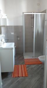 Offanengo的住宿－Up b&b，带淋浴和盥洗盆的浴室