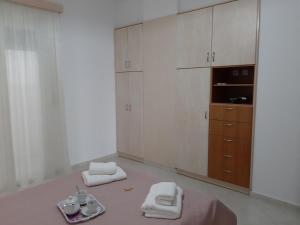 Kuchyň nebo kuchyňský kout v ubytování Roussa's View Apartments