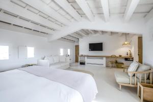 Postel nebo postele na pokoji v ubytování Torre Vella Fontenille Menorca