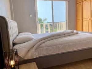 Postel nebo postele na pokoji v ubytování Acropolis Villa 8