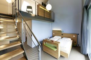 Voodi või voodid majutusasutuse Hotel mein inselglück toas