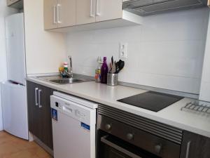 a kitchen with a sink and a dishwasher at La Marina Solo Familias!!! Serviplaya in Playa de Xeraco