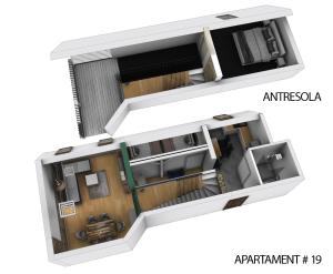 Půdorys ubytování Apartamenty Vilda