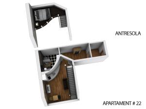 Půdorys ubytování Apartamenty Vilda