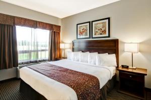 Tempat tidur dalam kamar di Canalta Hotel Tisdale