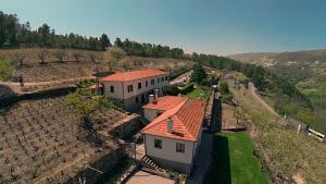 widok z góry na dom na wzgórzu w obiekcie Quinta da Timpeira w mieście Lamego