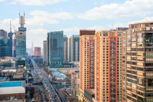 沈阳景观或在酒店看到的城市景观