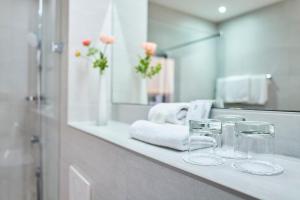 Koupelna v ubytování Hotel Apfelbaum