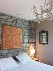 Postel nebo postele na pokoji v ubytování Chambre d'hotes "L'étable d'irène"