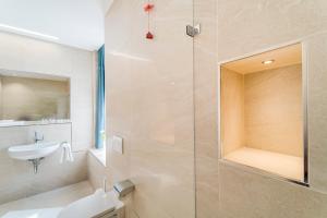 Koupelna v ubytování Hotel-Etage Apfelrot