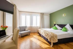 Ένα ή περισσότερα κρεβάτια σε δωμάτιο στο Hotel Oltnerhof - Self Check in