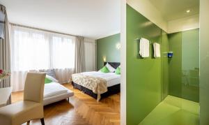 Ένα ή περισσότερα κρεβάτια σε δωμάτιο στο Hotel Oltnerhof - Self Check in