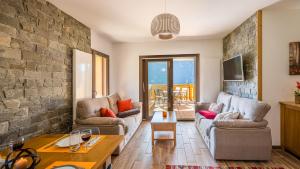 Ruang duduk di L'O Rouge - Apt A102 - BO Immobilier- Châtel-remises sur les forfaits de skis Châtel ou Portes du soleil